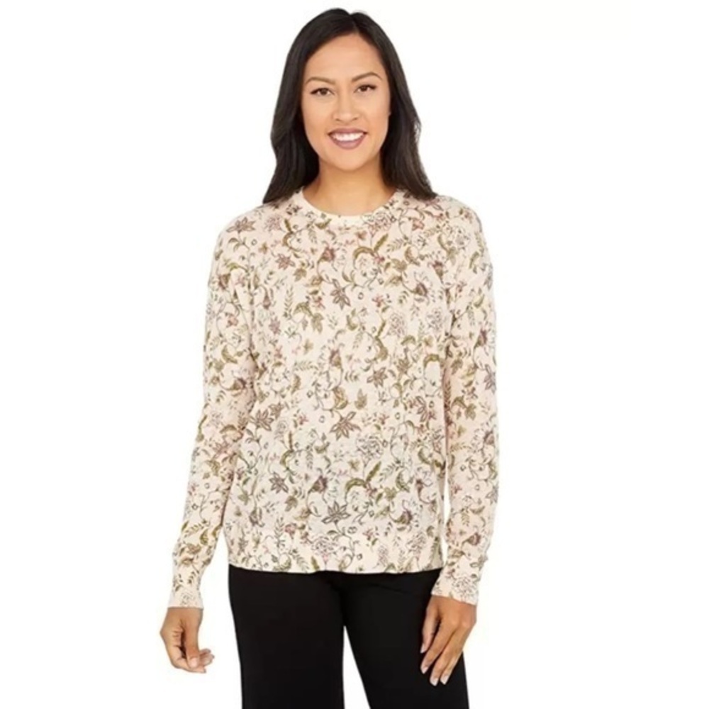 LAUREN Ralph Lauren Floral Jersey Sweater